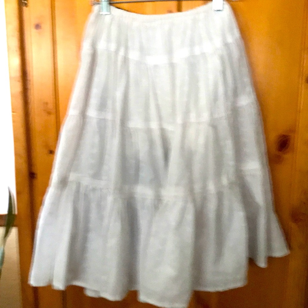 White Eyelet Peasant Skirt